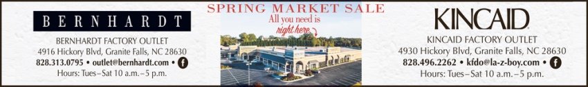 Bernhardt Factory Outlet & Kincaid Factory Outlet