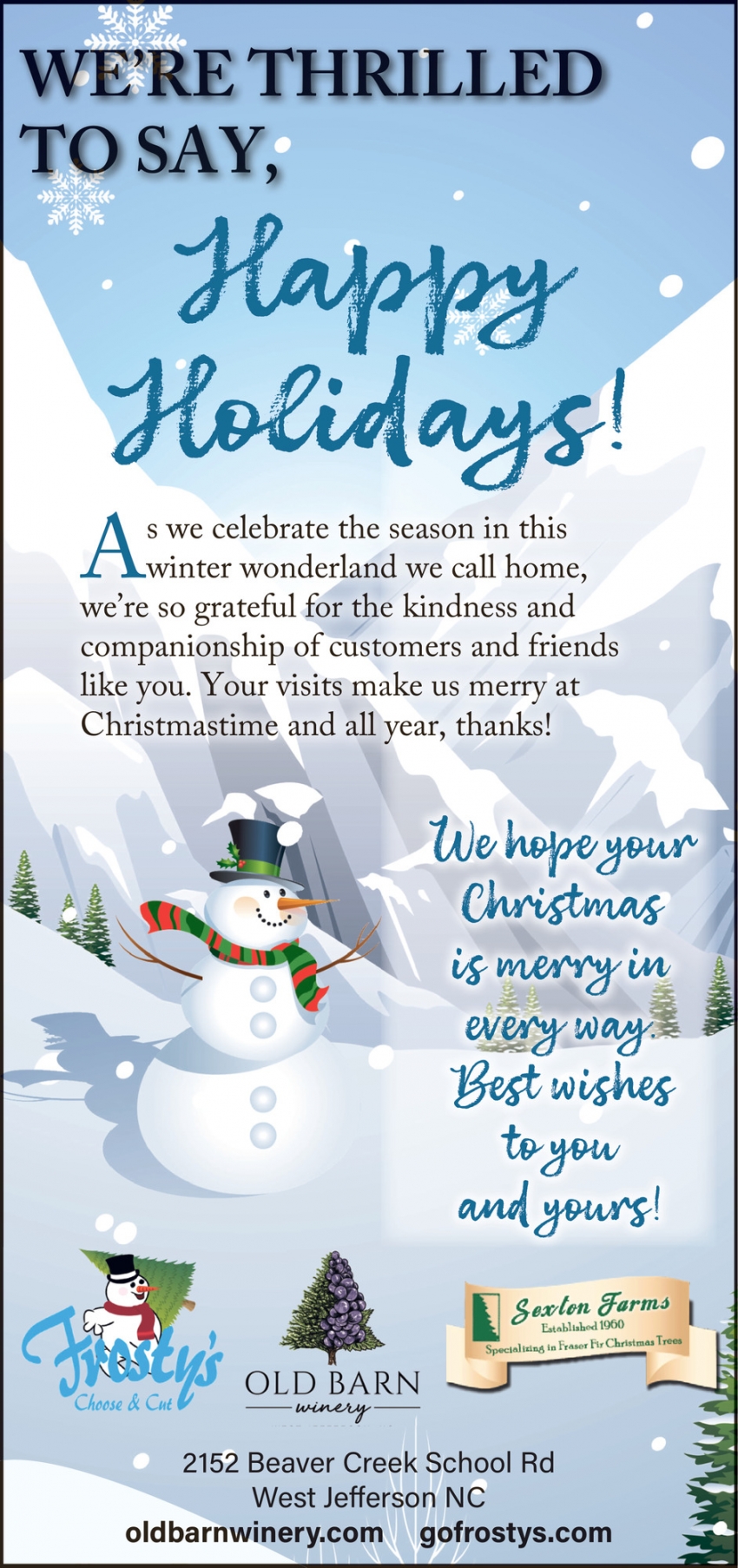 Old Barn, Sexton Farms, Frosty's Choose & Cut