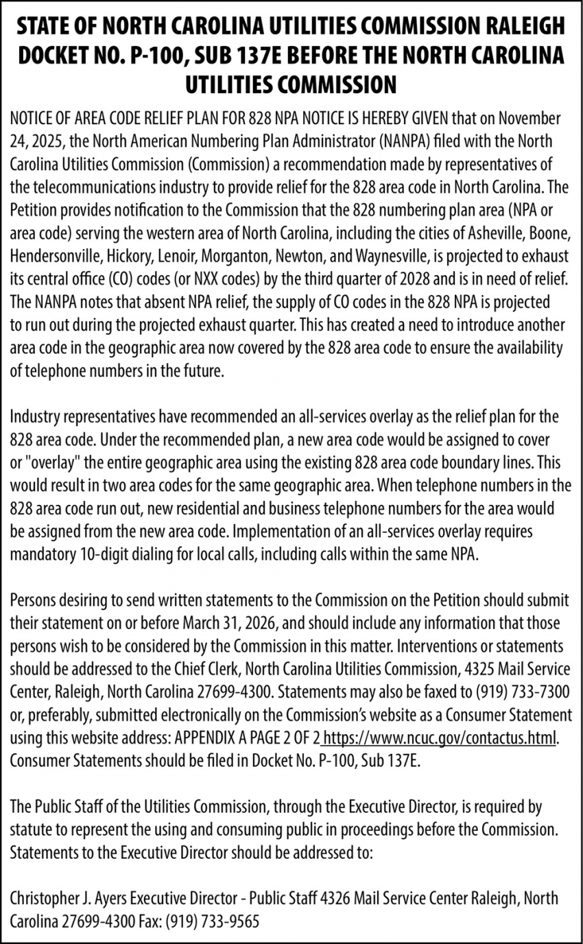 North Carolina Utilities Commission