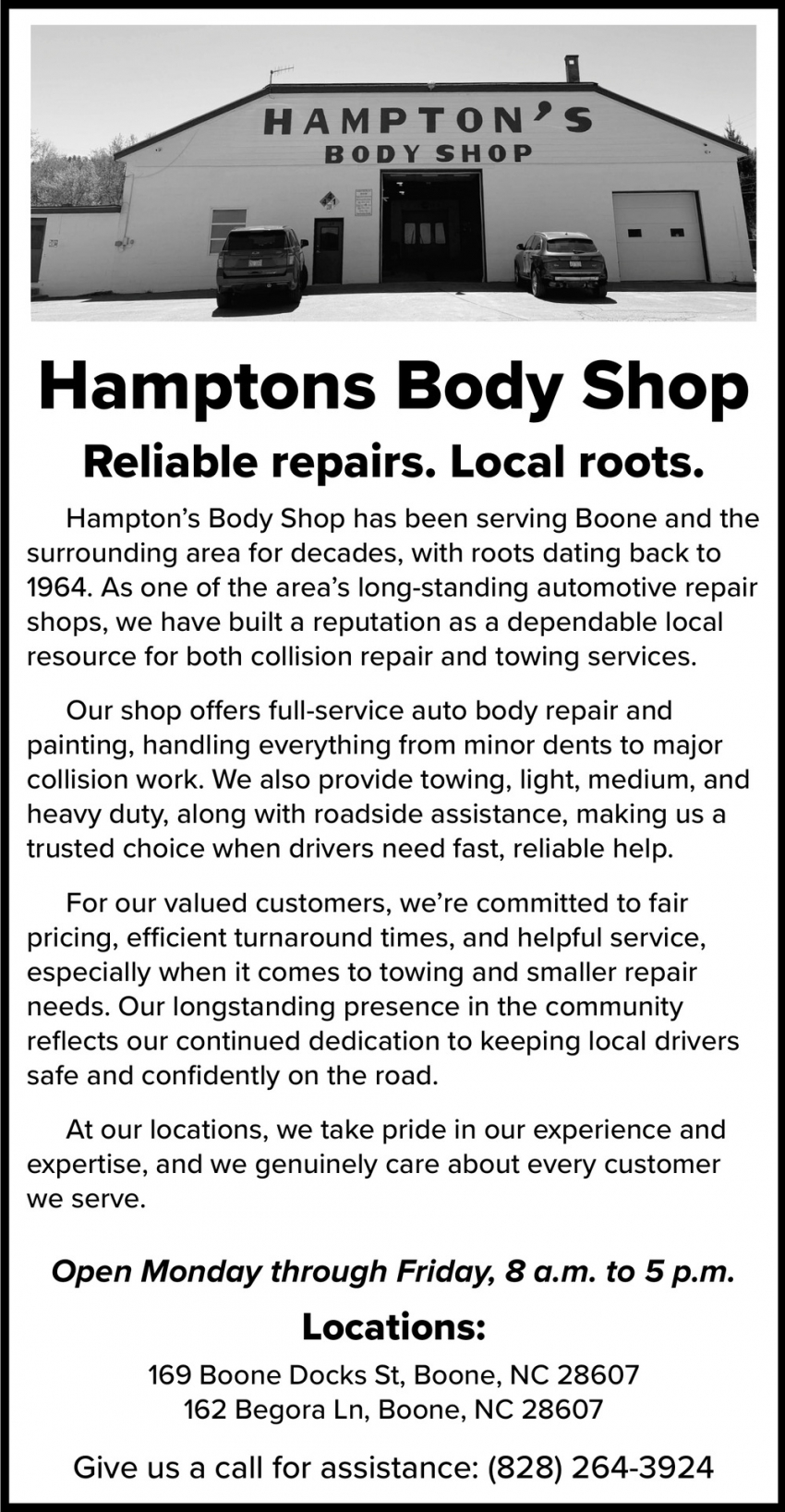 Hampton's Body Shop Inc