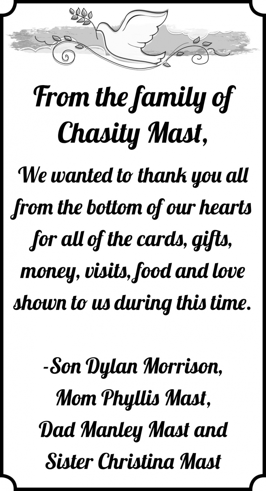 The Family of Chasity Mast