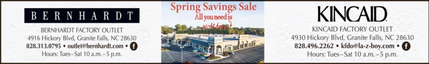 Bernhardt Factory Outlet & Kincaid Factory Outlet