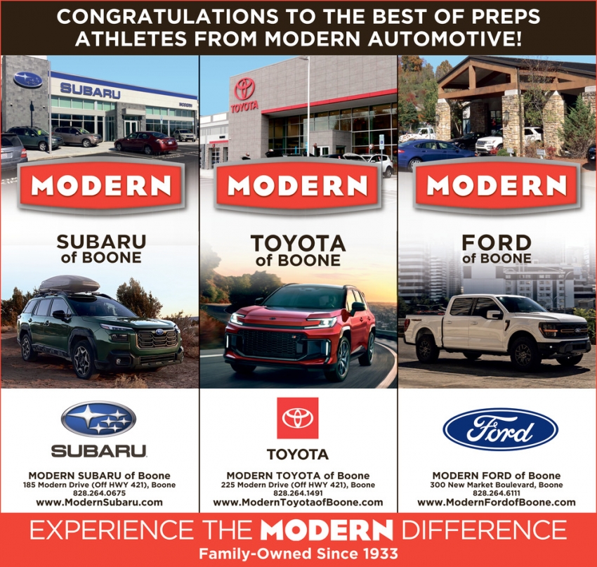 Modern Toyota of Boone - Modern Subaru of Boone - Modern Ford of Boone