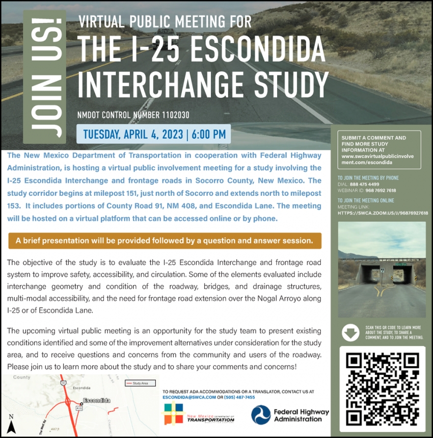 The I-25 Escondida Interchange Study