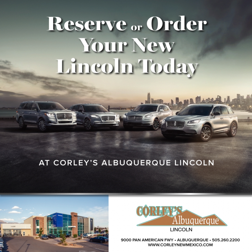 Reserve or Order Your New Lincoln Today