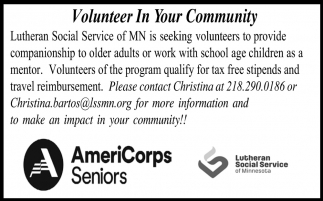 Volunteer In Your Community, Lutheran Social Service of Minnesota ...