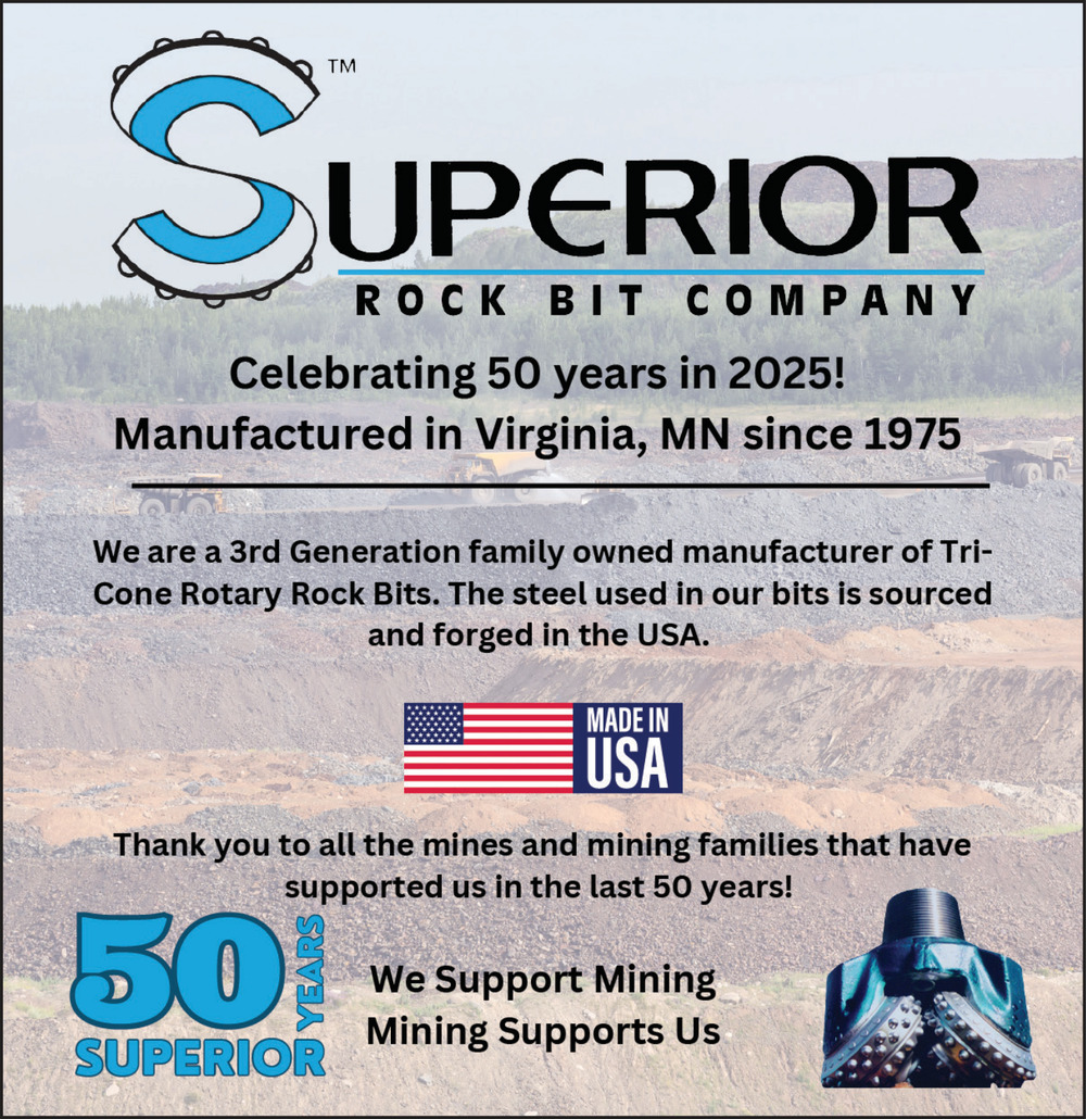 Manufactured In Virginia, MN Since 1975, Superior Rock Bit Company, Virginia, MN