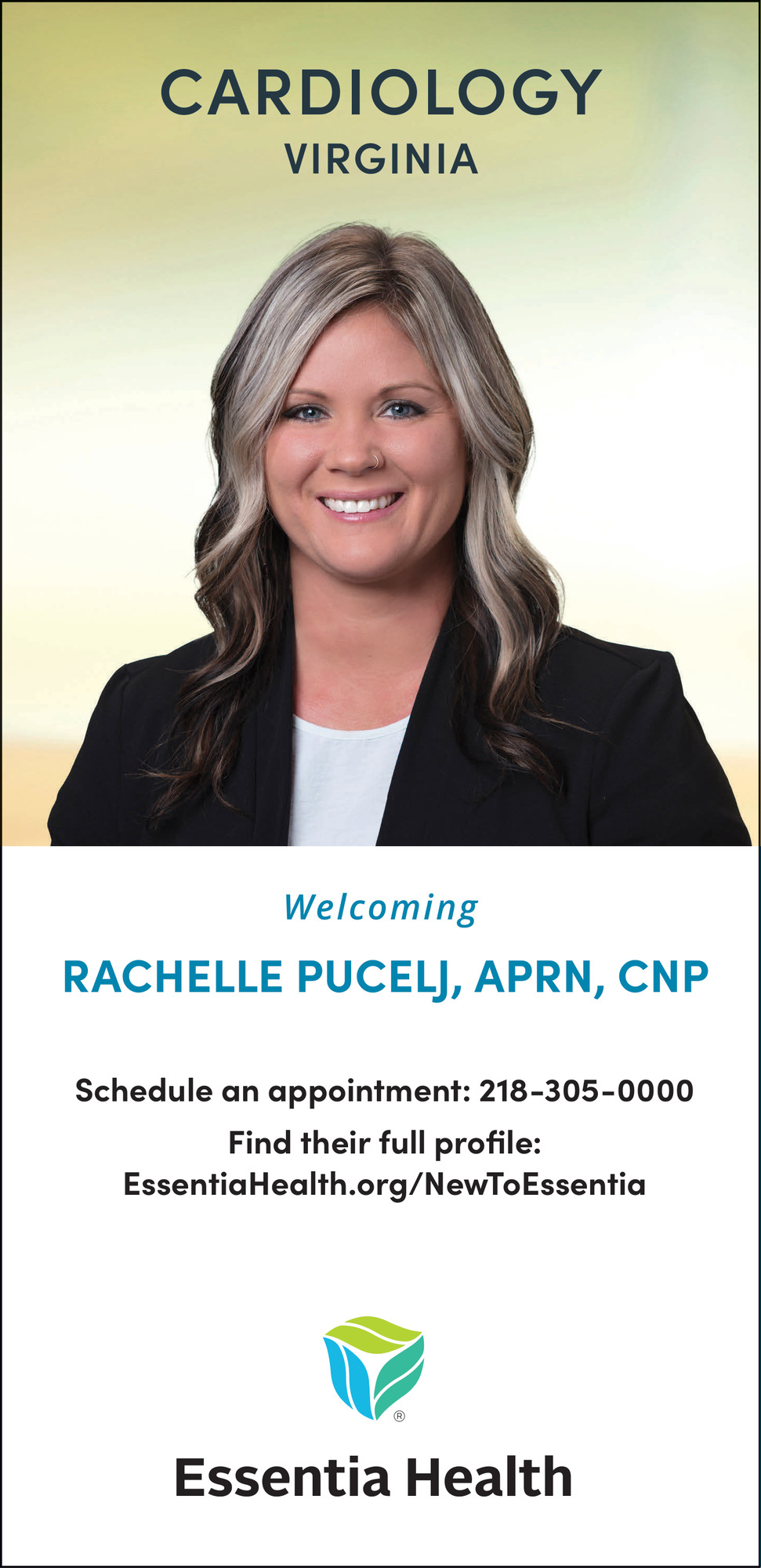 Welcoming Rachelle Pucell, Essentia Health, Duluth, MN