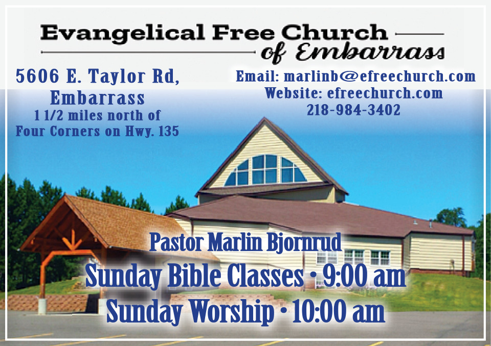 Sunday Worship 10:00 Am, Evangelical Free Church Of Embarrass, Embarrass, MN