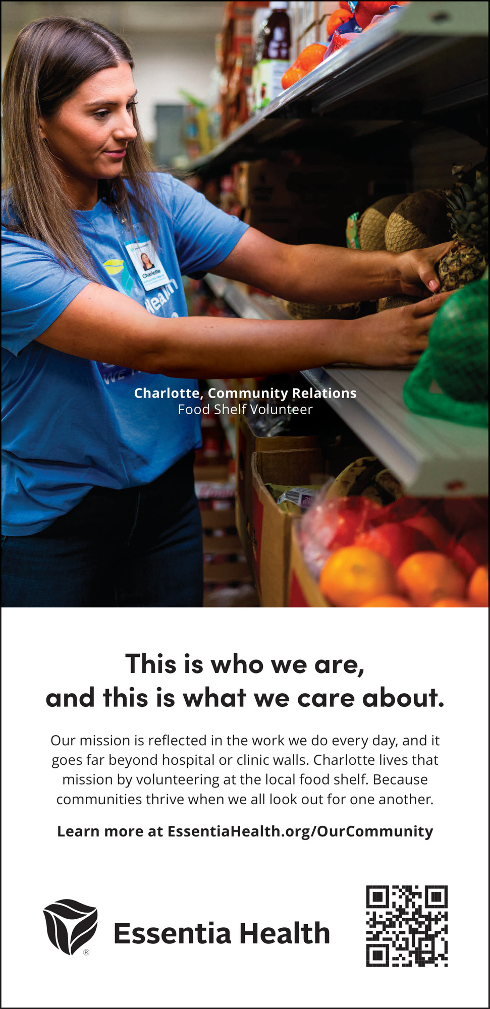 This is We Are, and this is What We Care About, Essentia Health, Duluth, MN