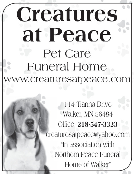 Creatures at Peace, Northern Peace Funeral Home, Walker, MN
