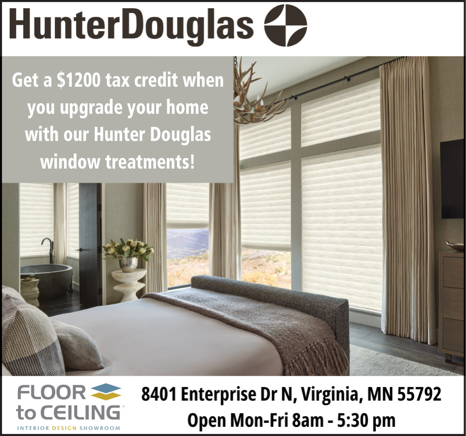 Get a $1200 Tax Credit When You Upgrade Your House With Our Hunter Douglas Windows Treatment, Floor to Ceiling - Virginia, Virginia, MN