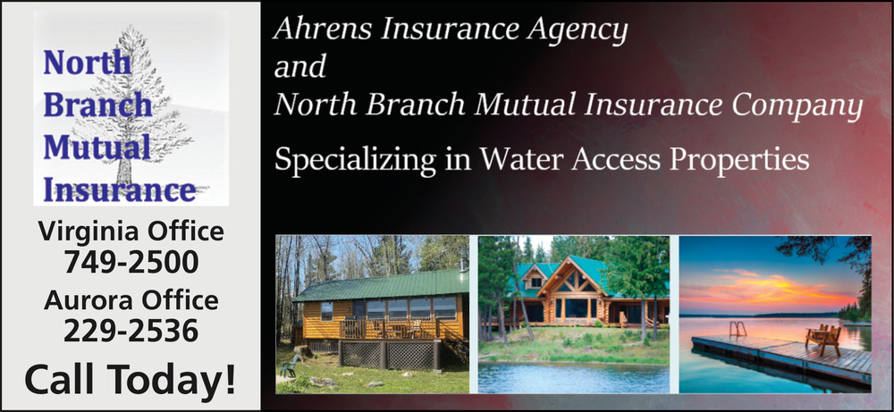 Specializing in Water Acces Properties, Ahrens Insurance Agency, Aurora, MN