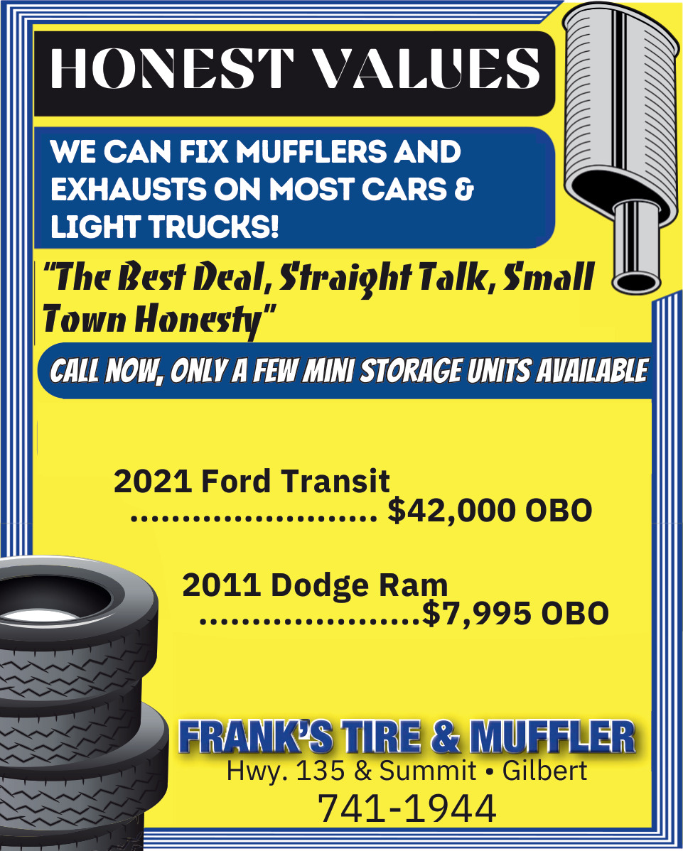 We Can Fix Mufflers and Exhausts on Most Cars & Light Trucks, Frank's Tire & Muffler, Gilbert, MN