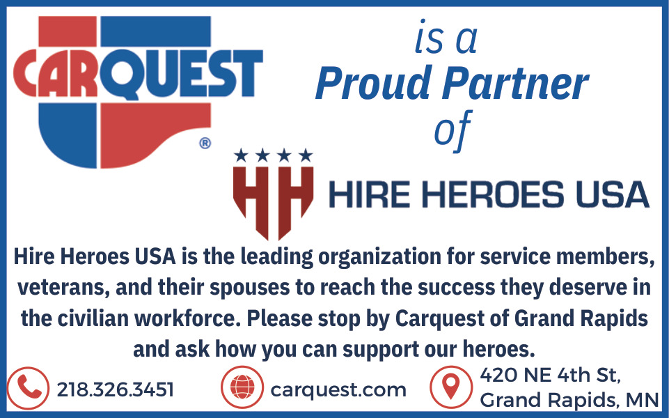 We Are Proud Partners of Hire Heroes USA, Carquest , Grand Rapids, MN