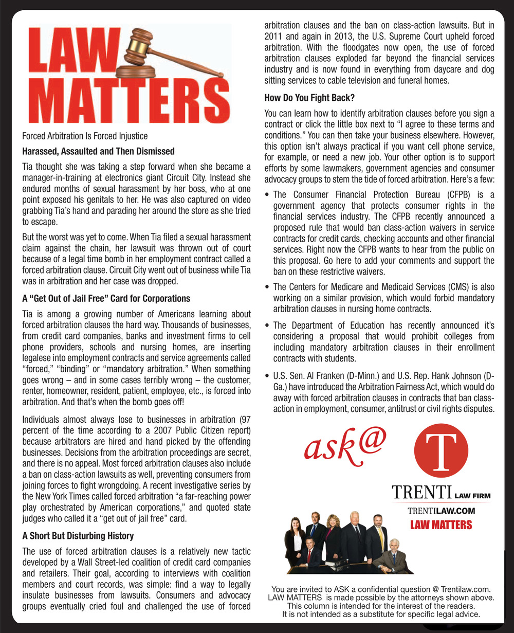 Law Matters, Trenti Law, Virginia, MN