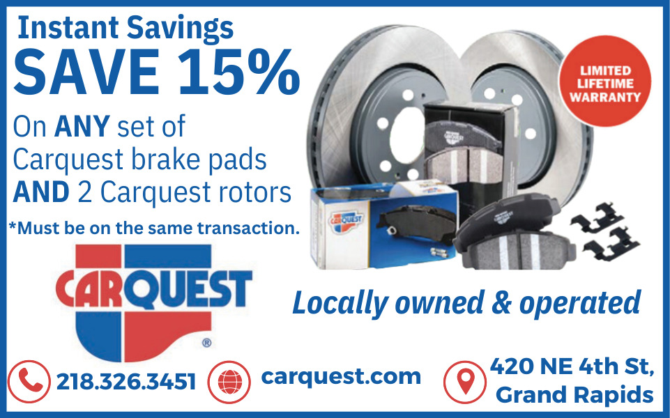 Instan Save 15% On Ant Set of Carquest Brake Pads and 2 Carquest Rotors, Carquest , Grand Rapids, MN