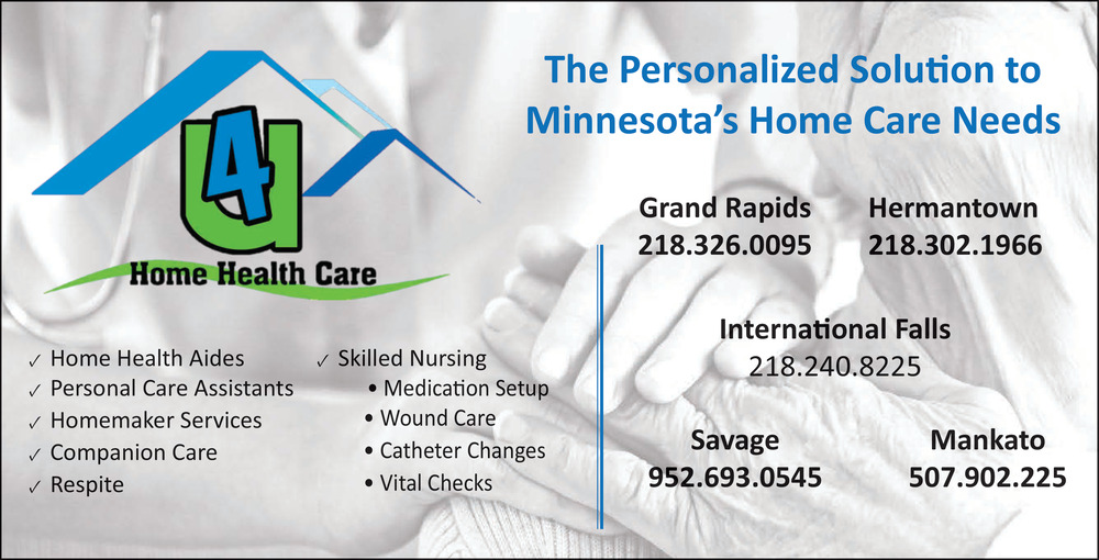 The Personalized Solution to Minnesota's Home Care Needs, 4U Home Health Care, Grand Rapids, MN