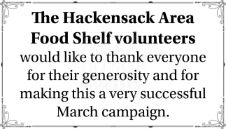 The Hackensack Area Food Shelf Volunteers