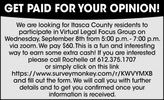 Get Paid For Your Opinion!