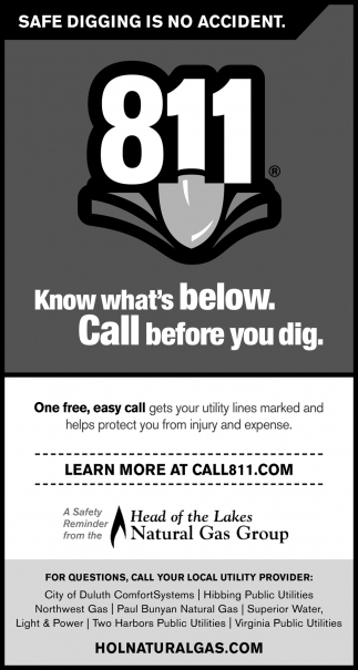 Know What's Below. Call Before You Dig.