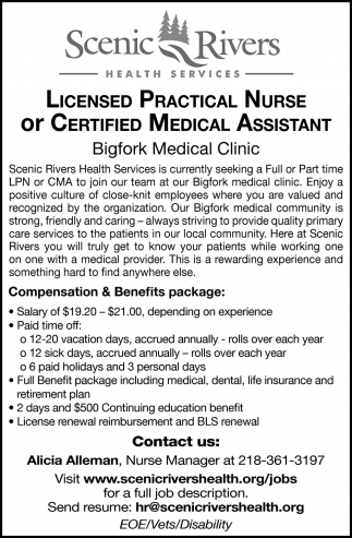 Licensed Practical Nurse Or Certified Medical Assistant
