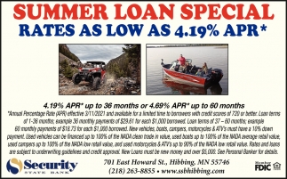 Summer Loan Special