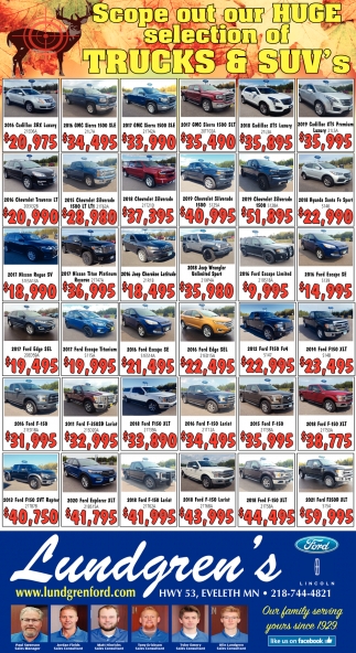 Scope Out Our HUGE Selection Of TRUCKS & SUV's
