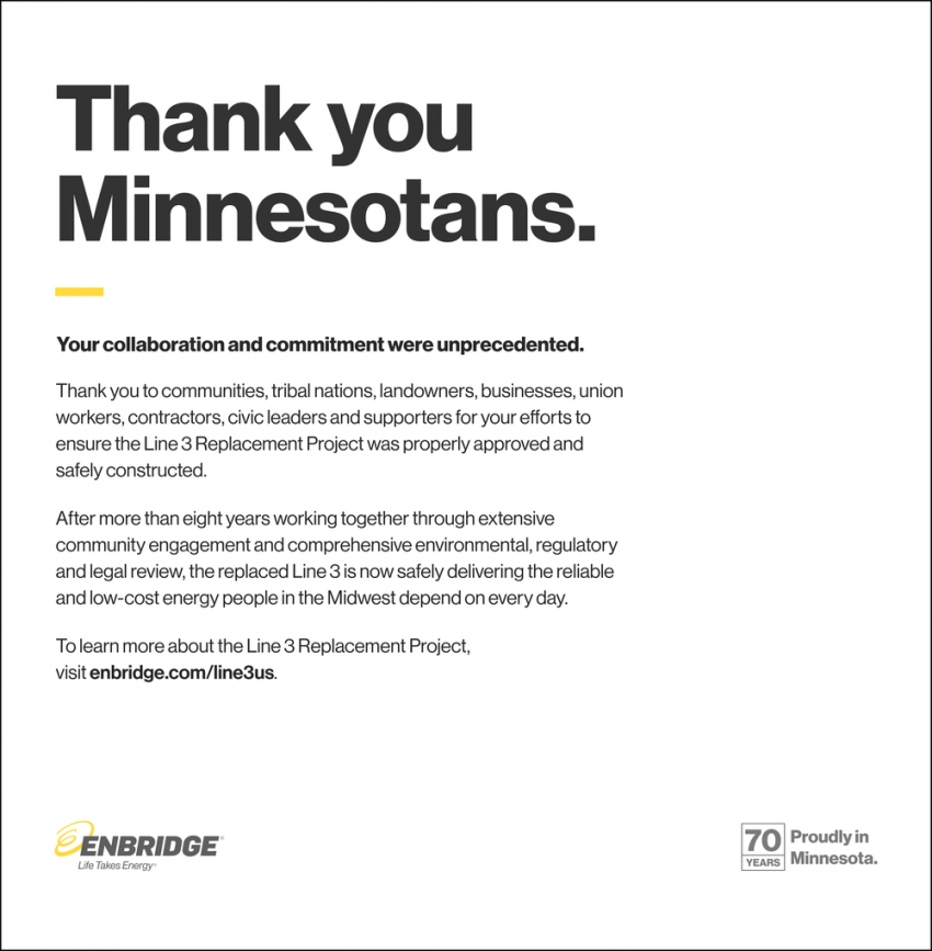 Thank You Minnesotans