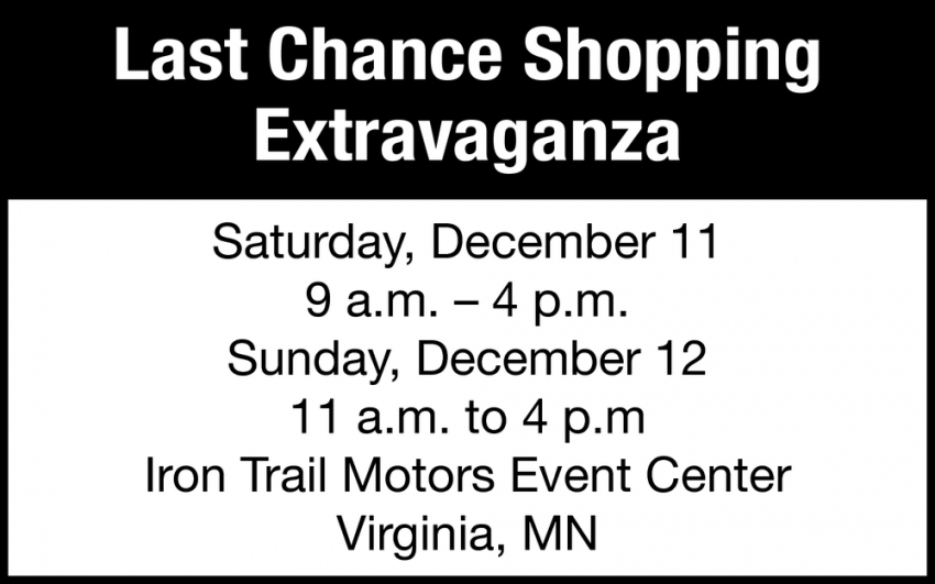 Last Chance Shopping Extravaganza