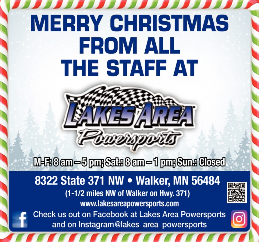 Merry Christmas From All The Staff At Lakes Area Powersports
