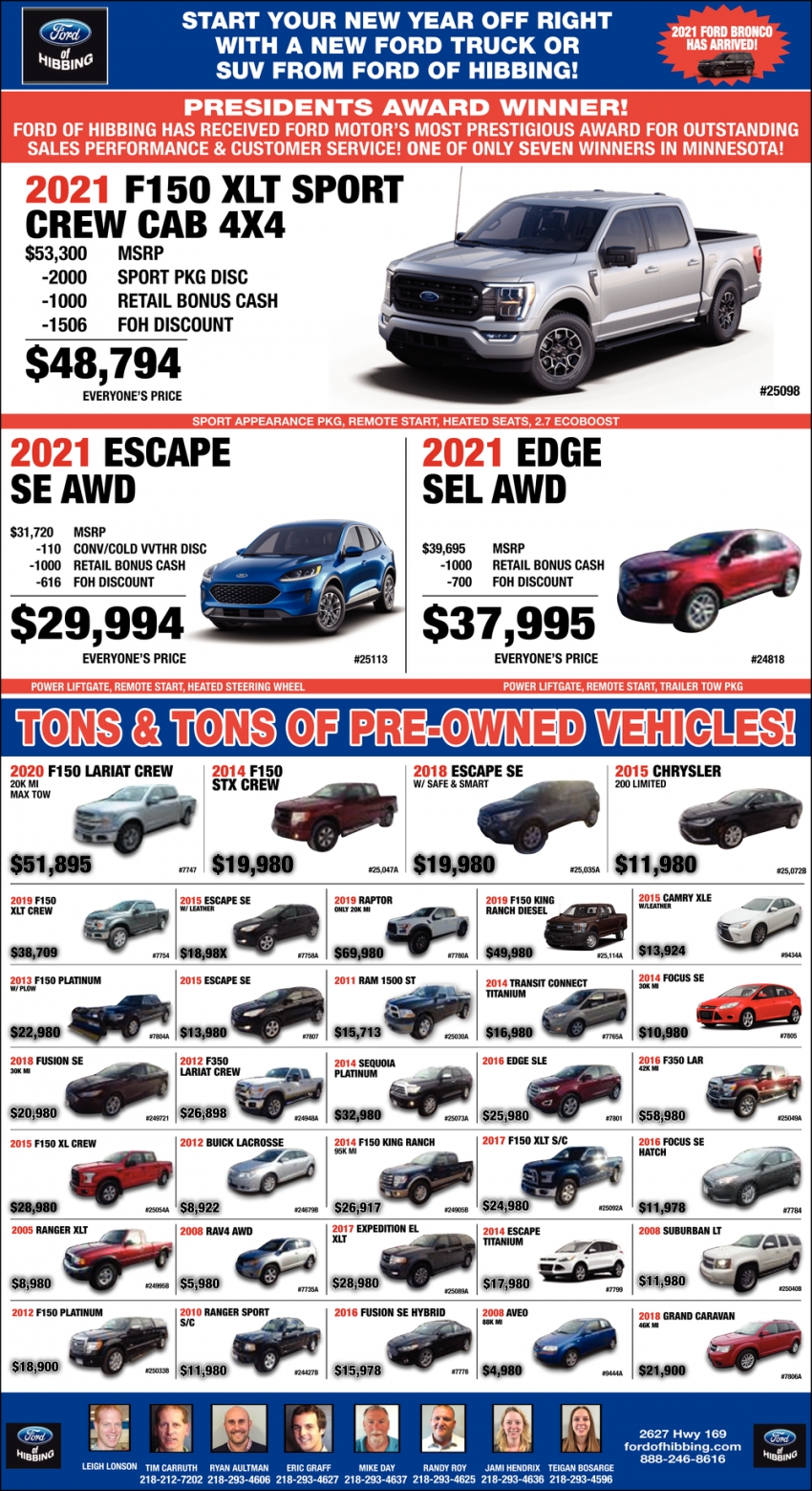 Tons & Tons Of Pre-Owned Vehicles!