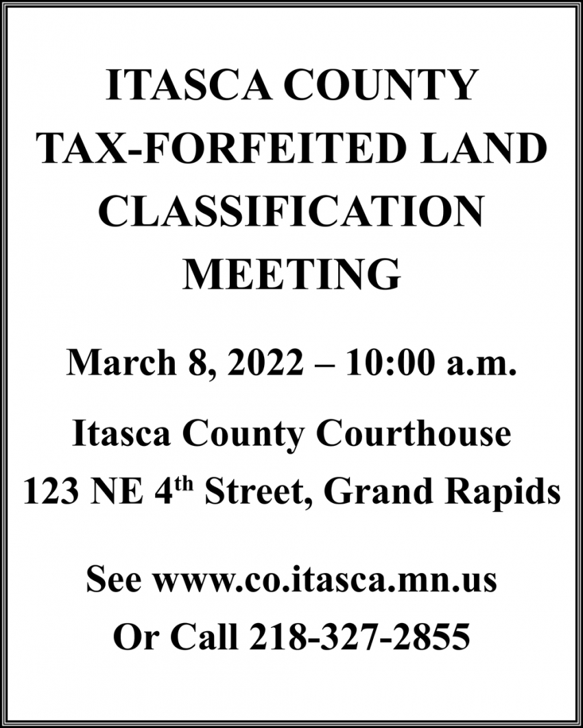 Tax-Forfeited Land Classification Meeting