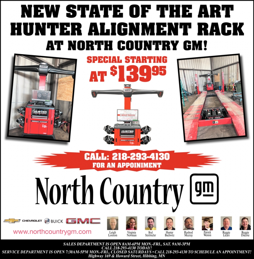 New State Of The Art Hunter Alignment Rack At North Country GM!