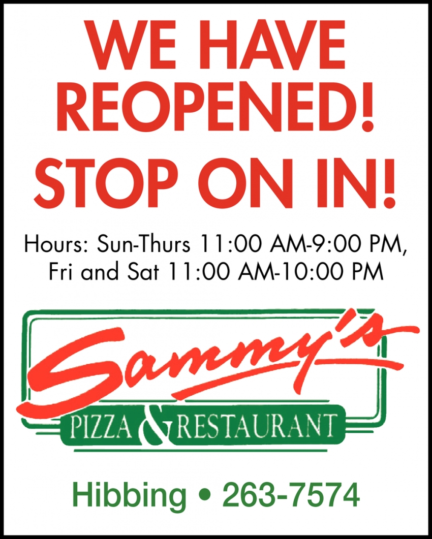 We Have Reopened Stop On In!