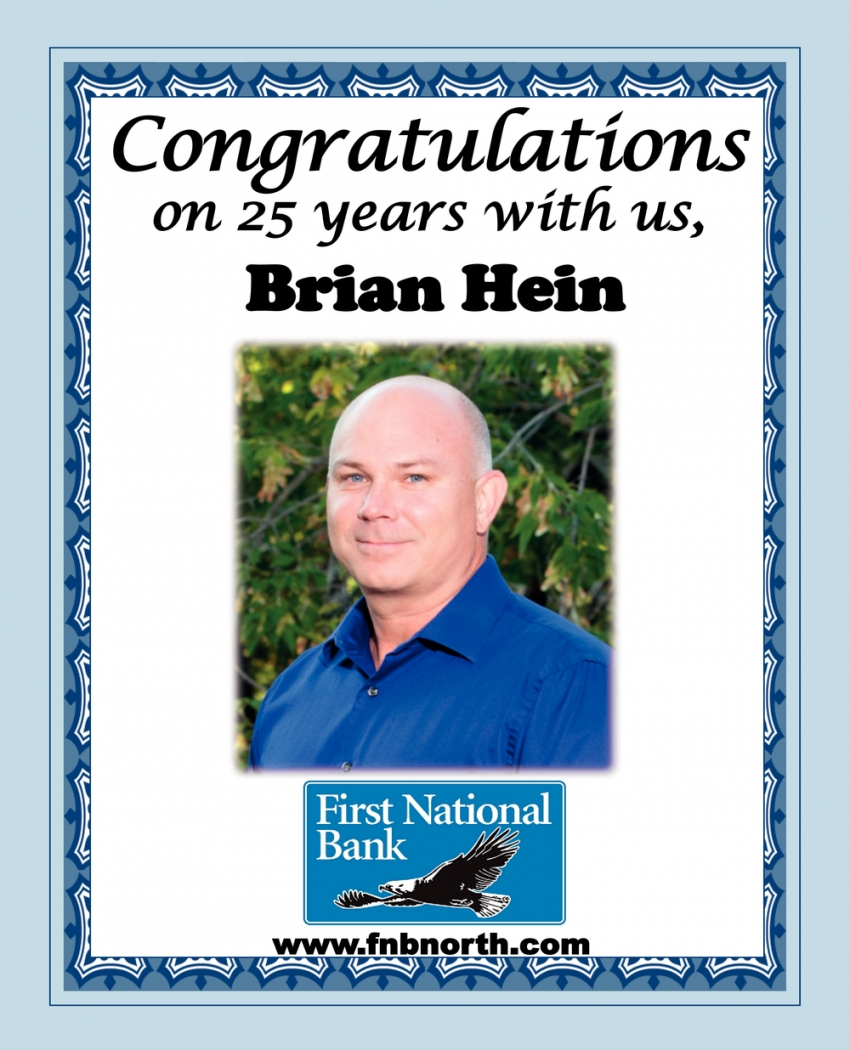 Congratulations On 25 Years With Us, Brian Hein