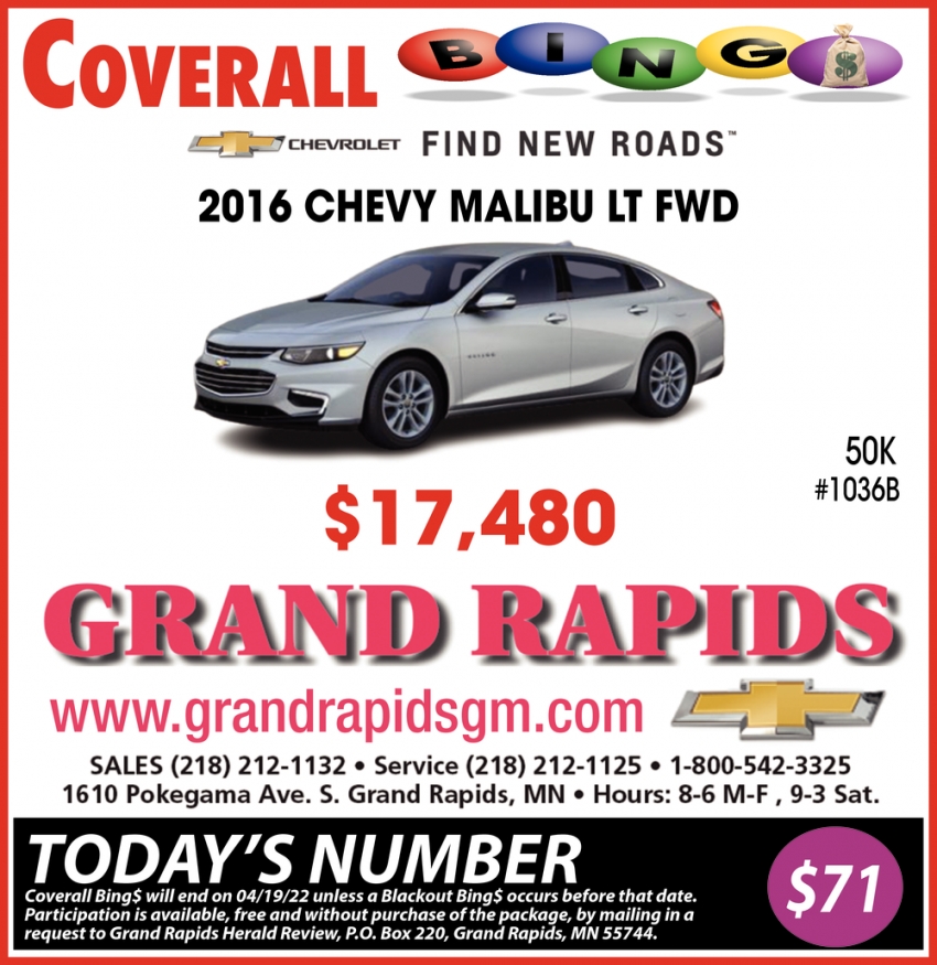 2016 Chevy Malibu LT FWD
