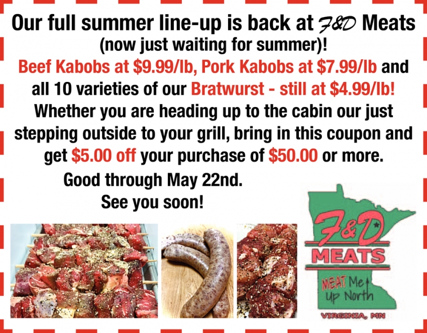 Our Full Summer Line-Up Is Back At F&D Meats