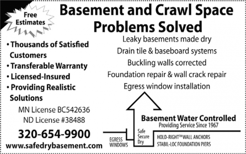 Basement And Crawl Space Problems Solved