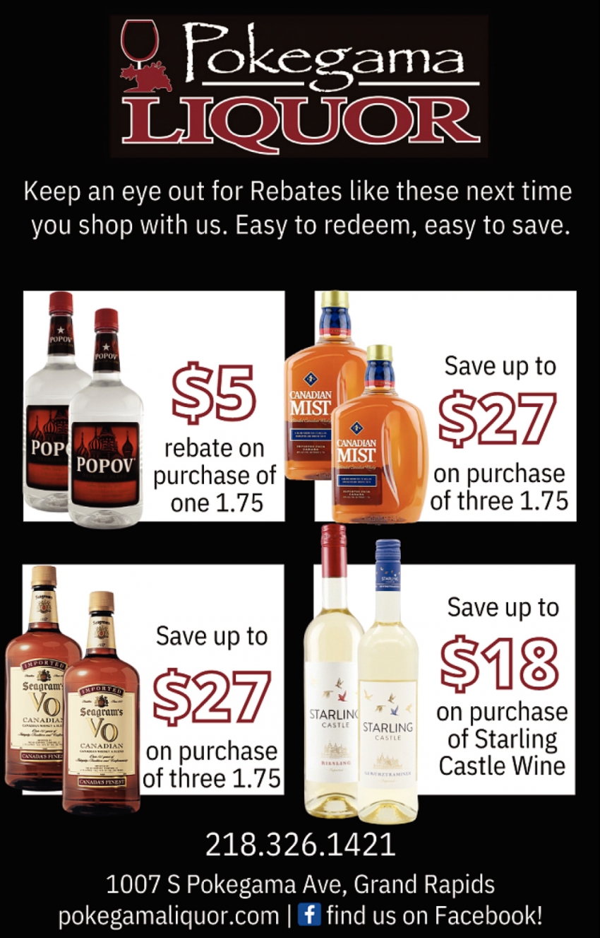 Keep An Eye Out For Rebates Like These Next Time You Shop With Us. Easy To Redeem, Easy To Save.