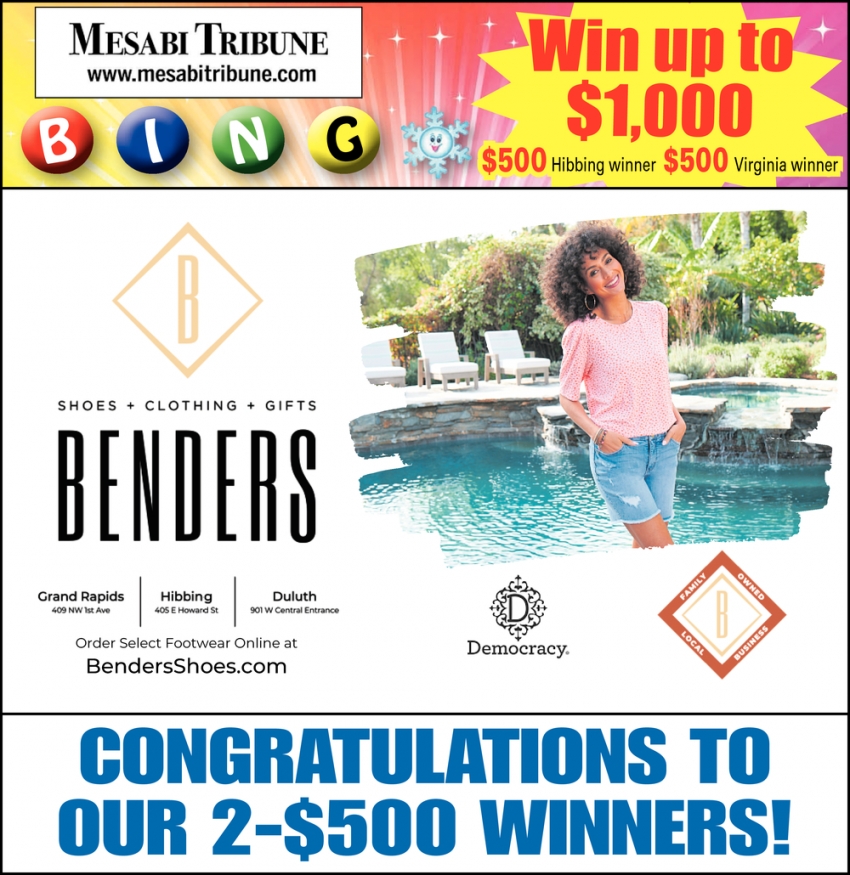 Congratulations To Our 2-$500 Winners!