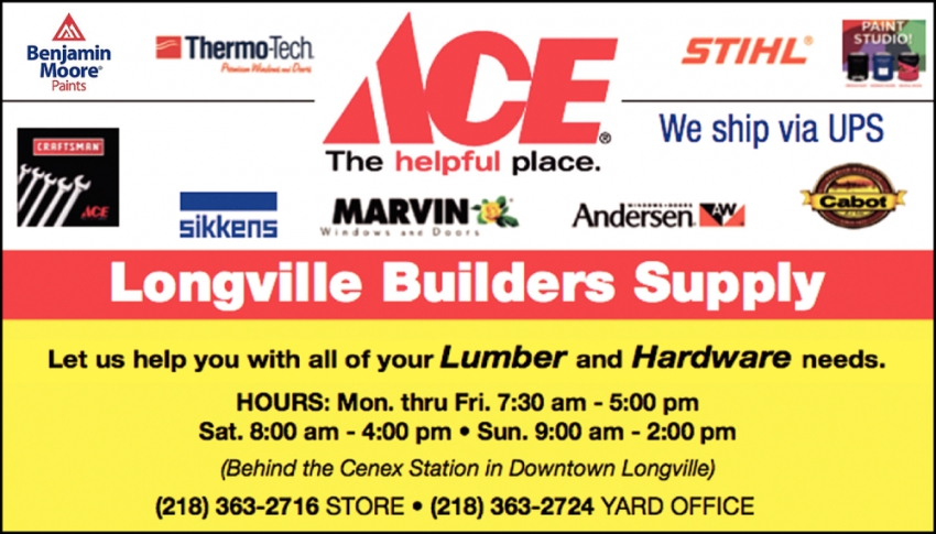 Let Us Help You With All Of Your Lumber And Hardware Needs