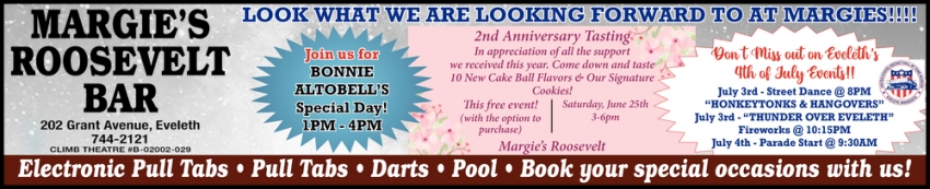 Look What We Are Looking Forward To At Margie's!!!!