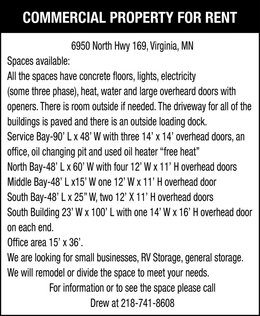 Commercial Property For Rent