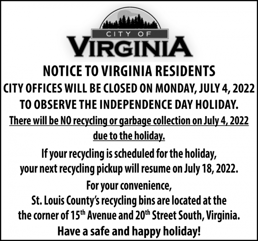Notice To Virginia Residents