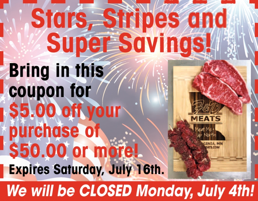 Stars, Stripes And Super Savings!