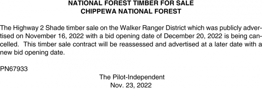 National Forest Timber Project