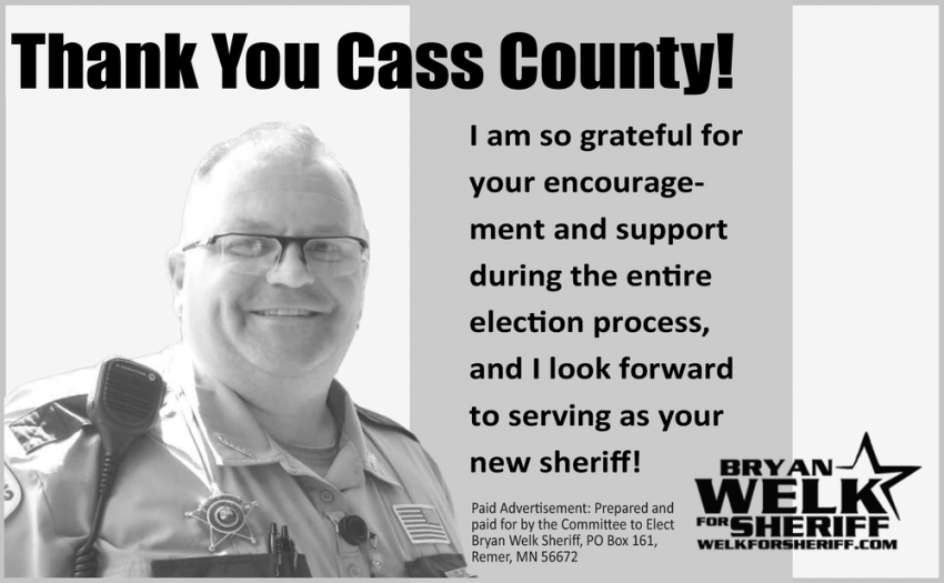 Thank You Cass County!