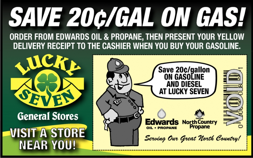 Save 20 Cents/Gal On Gas!