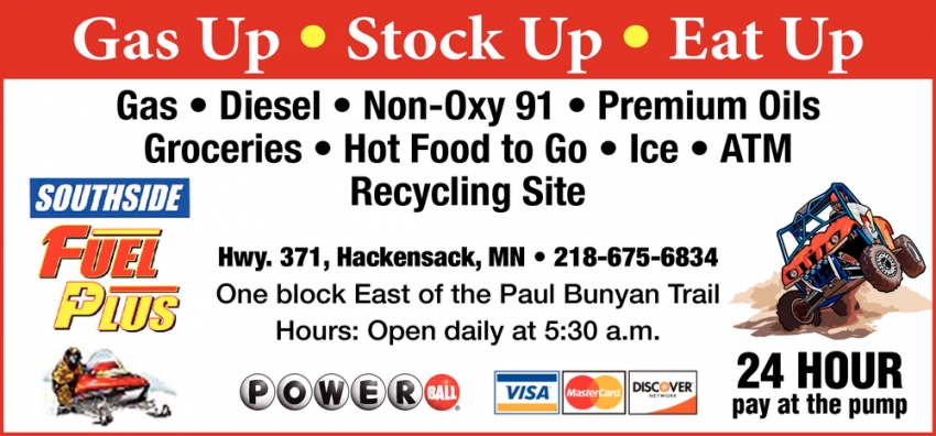 Gas Up - Stock Up - Eat Up